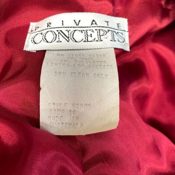 Vintage Private Concepts Women Blazer Jacket Size 16 Wool Polyester B333 -16 - Picture 8 of 16